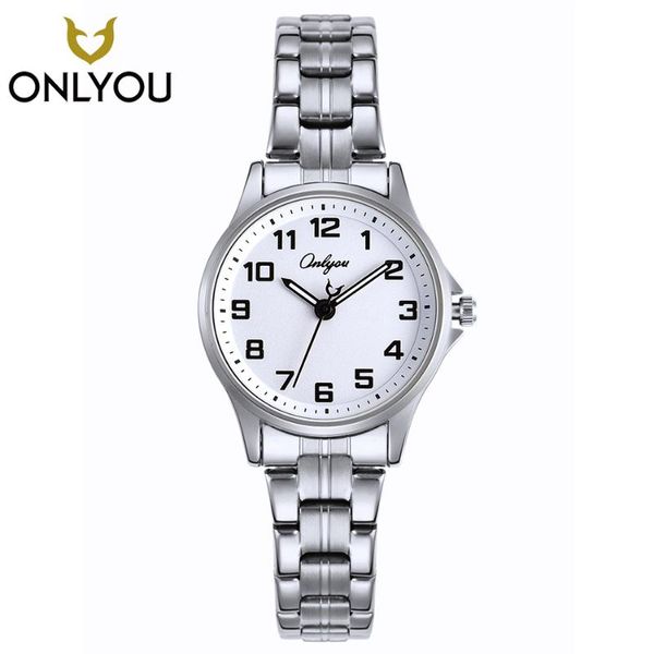wristwatches onlyou watch women dress stainless steel number gold quartz watches silver watchband week displays clock femal, Slivery;brown
wristwatches onlyou watch women dress stainless steel number gold quartz watches silver watchband week displays clock femal, Slivery;brown