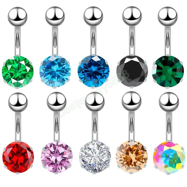 10mm stainless steel zircon navel ring puncture surgical steel earrings cz body puncture jewelry, Silver
10mm stainless steel zircon navel ring puncture surgical steel earrings cz body puncture jewelry, Silver