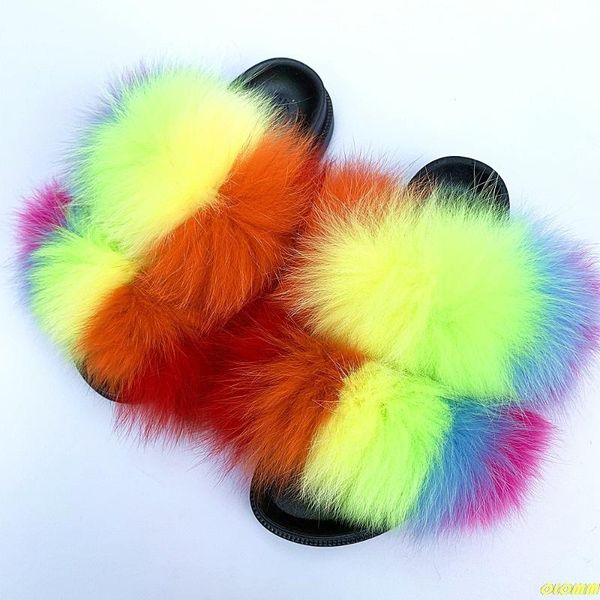 women's fur slides home plush flip flops plus size soft eva flats female furry real hair non-slip slippers, Black
women's fur slides home plush flip flops plus size soft eva flats female furry real hair non-slip slippers, Black