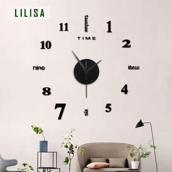 modern frameless 3d diy quartz clocks fashion large wall clock acrylic mirror stickers living room home decor horloge #4
modern frameless 3d diy quartz clocks fashion large wall clock acrylic mirror stickers living room home decor horloge #4