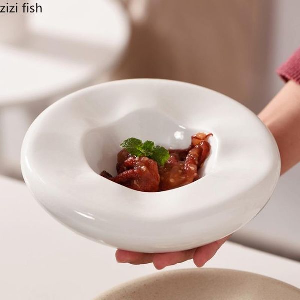 dishes & plates creative white thick ceramic plate salad pasta dessert pastry display special-shaped cooking kitchen tableware
dishes & plates creative white thick ceramic plate salad pasta dessert pastry display special-shaped cooking kitchen tableware