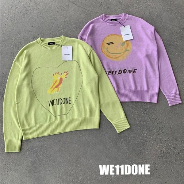 men's sweaters purple green we11done sweater men 1:1 high-quality vintage casual knit welldone women sweatshirts clothing, White;black
men's sweaters purple green we11done sweater men 1:1 high-quality vintage casual knit welldone women sweatshirts clothing, White;black