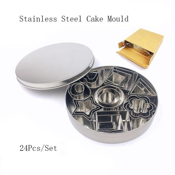 baking moulds 24-piece set of stainless steel biscuit mold heart star flower pattern cut cookie cake utensils
baking moulds 24-piece set of stainless steel biscuit mold heart star flower pattern cut cookie cake utensils
