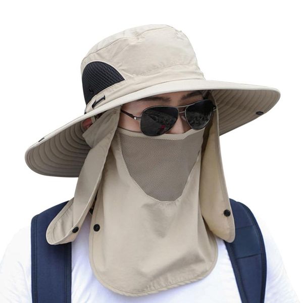 outdoor hats breathable fishing hat solid wide brim casual cap summer accessories neck wrap sun protection hiking camping, Black;white
outdoor hats breathable fishing hat solid wide brim casual cap summer accessories neck wrap sun protection hiking camping, Black;white