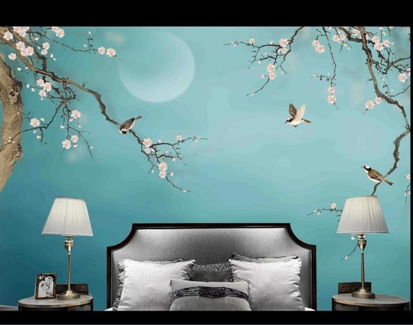 custom wallpaper 3d mural chinese style hand-painted plum flowers and birds background wall decoration painting wallpapers
custom wallpaper 3d mural chinese style hand-painted plum flowers and birds background wall decoration painting wallpapers