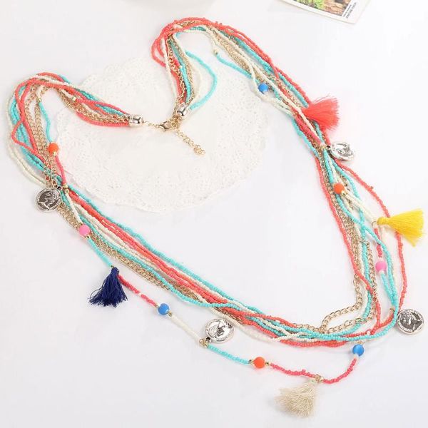 chokers yayi jewelry fashion personalized multi-color manual beads chain weeding bridal party animal pendant necklaces, Golden;silver
chokers yayi jewelry fashion personalized multi-color manual beads chain weeding bridal party animal pendant necklaces, Golden;silver