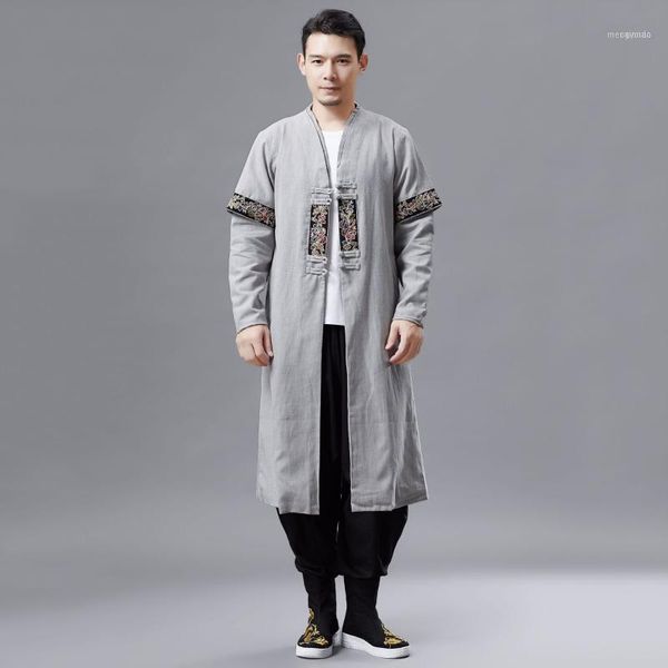 men's trench coats men chinese style double collar cotton linen long shirt coat outerwear male retro embroidery jacket overcoat1, Tan;black
men's trench coats men chinese style double collar cotton linen long shirt coat outerwear male retro embroidery jacket overcoat1, Tan;black