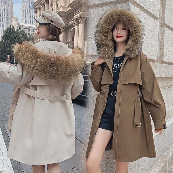 women's fur & faux parka women mid-length sashes real detachable rex liner raccoon collar hood jackets winter coat, Black
women's fur & faux parka women mid-length sashes real detachable rex liner raccoon collar hood jackets winter coat, Black