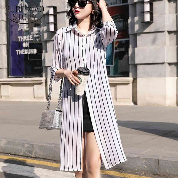 summer beach sun protection clothes plaid loose half sleeve cardigan chiffon blouse striped long shirt women 9125 50 210415, White
summer beach sun protection clothes plaid loose half sleeve cardigan chiffon blouse striped long shirt women 9125 50 210415, White