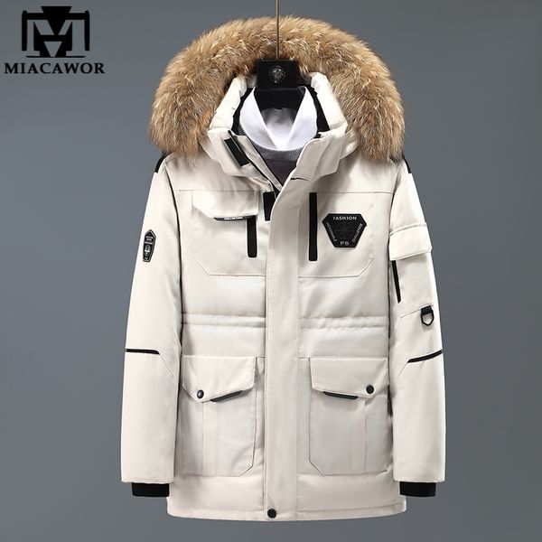 new down jacket men -30 degrees winter warm thicken white duck coats hooded fur collar parka windbreaker outerwear j719, Black
new down jacket men -30 degrees winter warm thicken white duck coats hooded fur collar parka windbreaker outerwear j719, Black