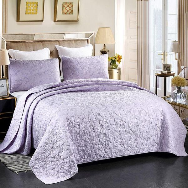 comforters & sets chausub purple bedspread quilt set and shams 3pcs solid embroidered cotton quilts quilted bed cover queen size coverlet
comforters & sets chausub purple bedspread quilt set and shams 3pcs solid embroidered cotton quilts quilted bed cover queen size coverlet