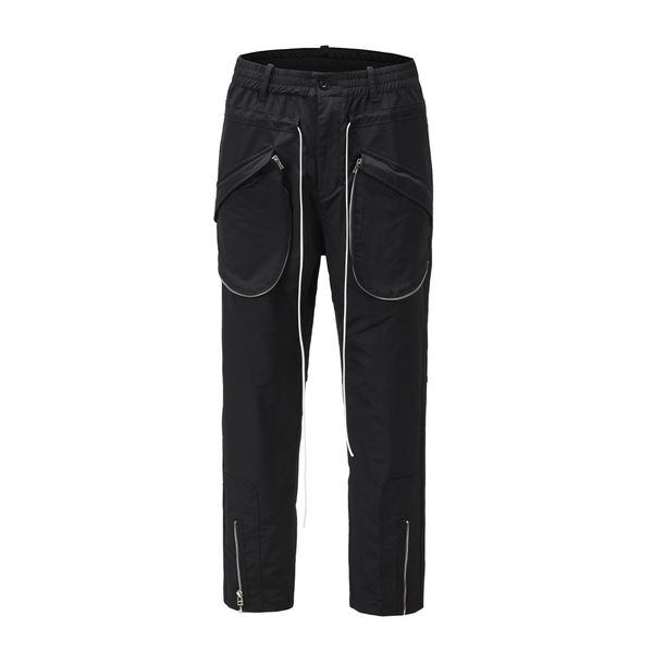 exposed zip black cargo pants elastic waist autumn streetwear xl 
exposed zip black cargo pants elastic waist autumn streetwear xl