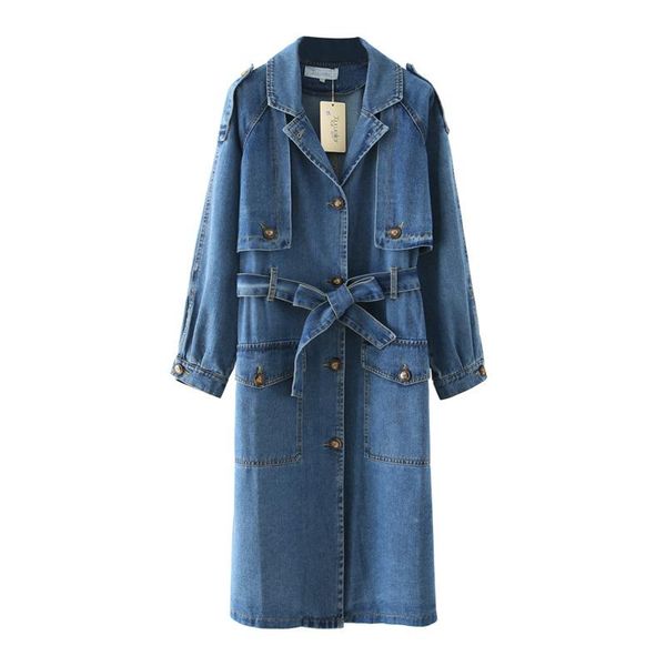 women's trench coats oversize denim coat women spring autumn cotton jean outerwear plus size long windbreaker casual cardigan clothes, Tan;black
women's trench coats oversize denim coat women spring autumn cotton jean outerwear plus size long windbreaker casual cardigan clothes, Tan;black