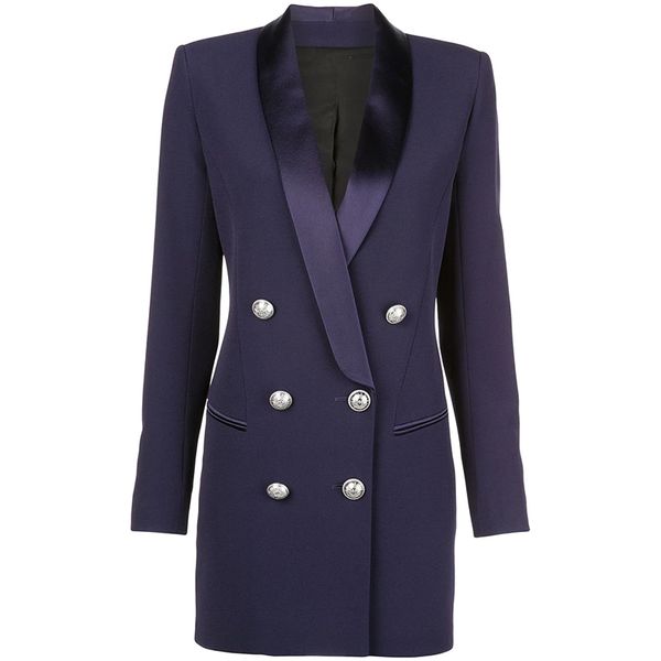 women's suits & blazers est designer metal lion buttons double breasted shawl collar long jacket navy blue fx43, White;black
women's suits & blazers est designer metal lion buttons double breasted shawl collar long jacket navy blue fx43, White;black