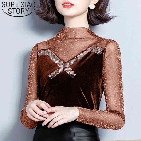 blusas mujer de moda ladies long sleeve diamonds solid turtleneck plus size women shirts black korean 7075 50 210415, White
blusas mujer de moda ladies long sleeve diamonds solid turtleneck plus size women shirts black korean 7075 50 210415, White