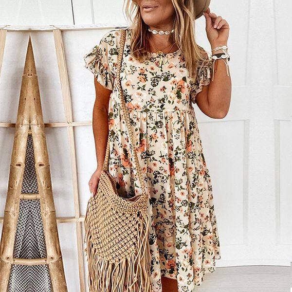 floral print summer dress women bohemian beach dress short sleeve ruffles dresses female a-line mini dresses for women robe 2021, Black;gray
floral print summer dress women bohemian beach dress short sleeve ruffles dresses female a-line mini dresses for women robe 2021, Black;gray