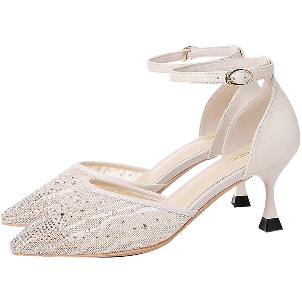 baotou stiletto hollow sandals breathable mesh rhinestones one-line buckle women's shoes waterproof platform, Black
baotou stiletto hollow sandals breathable mesh rhinestones one-line buckle women's shoes waterproof platform, Black