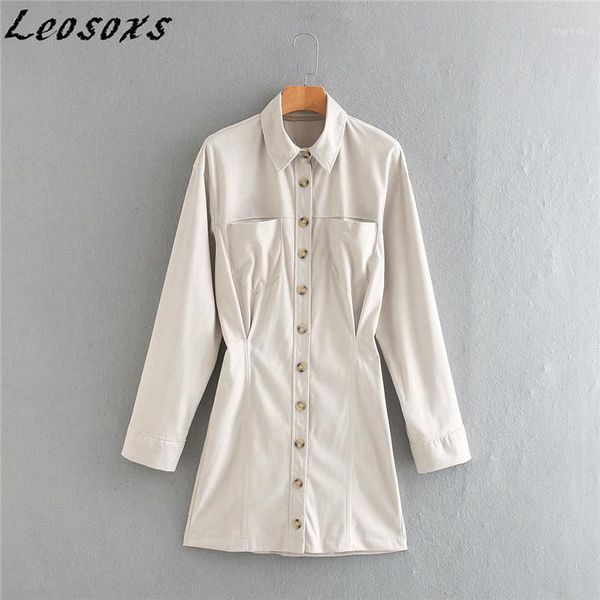 leosoxs simple solid color business casual suede texture shirt dress women long sleeve lapel elegant dresses 2021 autumn, Black;gray
leosoxs simple solid color business casual suede texture shirt dress women long sleeve lapel elegant dresses 2021 autumn, Black;gray