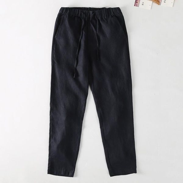 men clothing 2021 fall men's linen casual pants 95% comfortable trousers mens fashion streetwear, Black 
men clothing 2021 fall men's linen casual pants 95% comfortable trousers mens fashion streetwear, Black