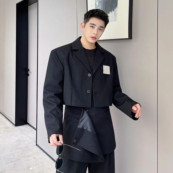 men's suits & blazers 2021 autumn short suit korean version fashion temperament personalized design feeling ruffian handsome casual coa, White;black
men's suits & blazers 2021 autumn short suit korean version fashion temperament personalized design feeling ruffian handsome casual coa, White;black