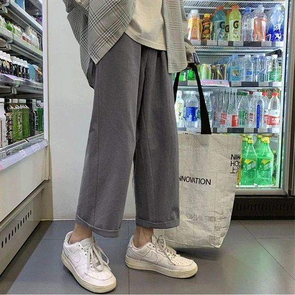men's pants man autumn japanese overalls wide-leg trousers korean fashion solid loose oversize casual straight pant men clothes, Black
men's pants man autumn japanese overalls wide-leg trousers korean fashion solid loose oversize casual straight pant men clothes, Black