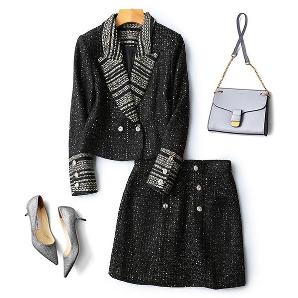 two piece dress women autumn tweed set 2 skirt 2021 elegant office lady full sleeve jacket and mini suit female, White
two piece dress women autumn tweed set 2 skirt 2021 elegant office lady full sleeve jacket and mini suit female, White