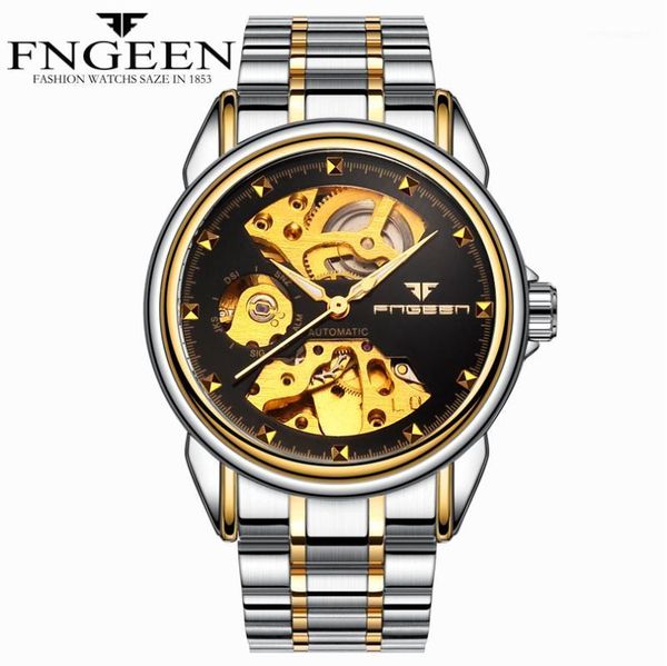 men automatic mechanical watch fashion casual mens watches full steel business skeleton male clock wristwatches, Slivery;brown
men automatic mechanical watch fashion casual mens watches full steel business skeleton male clock wristwatches, Slivery;brown