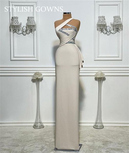 party dresses white one shoulder evening for women 2021 elegant beaded pleats wear formal prom dress, White;black
party dresses white one shoulder evening for women 2021 elegant beaded pleats wear formal prom dress, White;black