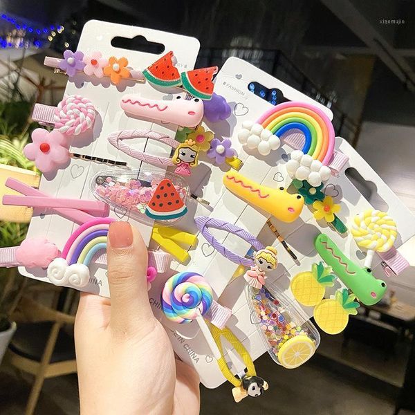 hair accessories 10 pcs/set cartoon fruits hairpins rainbow kids barrettes flower clips for girls headwear children, Slivery;white
hair accessories 10 pcs/set cartoon fruits hairpins rainbow kids barrettes flower clips for girls headwear children, Slivery;white