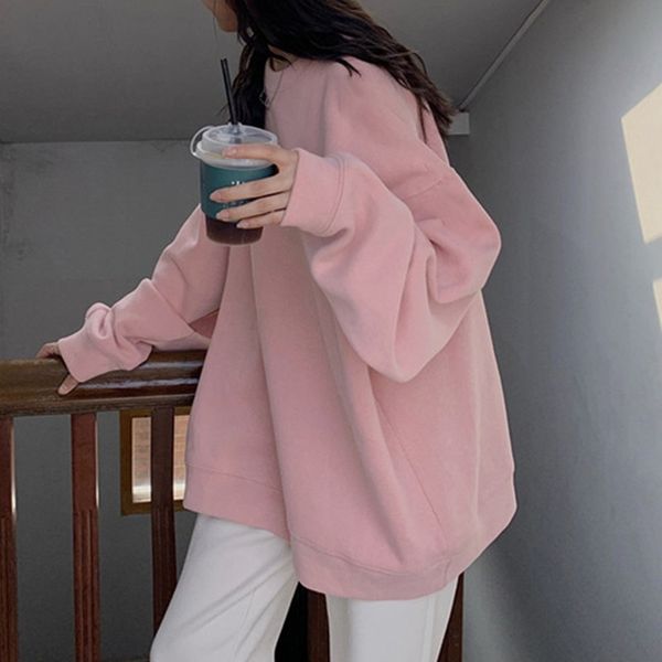 korean loose casual sweater women's 2021 autumn new fresh and sweet solid color pullover round neck long sleeve top, Black
korean loose casual sweater women's 2021 autumn new fresh and sweet solid color pullover round neck long sleeve top, Black
