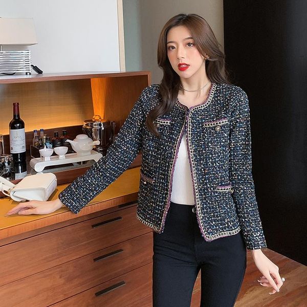 women's jackets luxury designer wool coat women vintage o neck plaid tweed cardigan elegant office lady outwear korean, Black;brown
women's jackets luxury designer wool coat women vintage o neck plaid tweed cardigan elegant office lady outwear korean, Black;brown