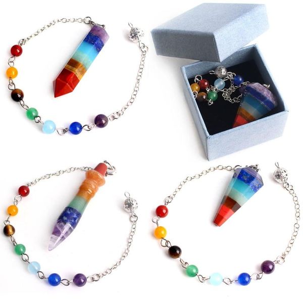 decorative objects & figurines 1pc natural stones 7 chakra pendulum healing point chain wicca dangle pendulums crystal meditation reiki amul
decorative objects & figurines 1pc natural stones 7 chakra pendulum healing point chain wicca dangle pendulums crystal meditation reiki amul