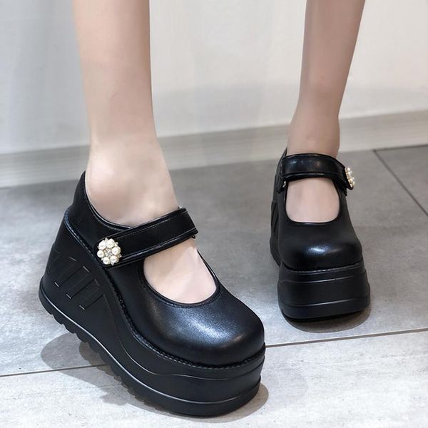 dress shoes rimocy punk style women platform mary jane pu leather wedges high heels pumps woman pearl ankle strap gothic lolita, Black
dress shoes rimocy punk style women platform mary jane pu leather wedges high heels pumps woman pearl ankle strap gothic lolita, Black