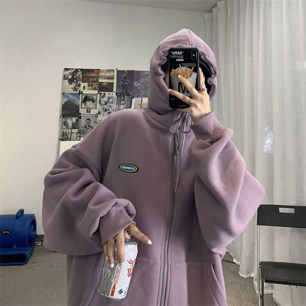 winter women's jacket sweatshirt thick zipper big pocket sweatshirt solid color coating korean loose wild hoodie 211109, Black
winter women's jacket sweatshirt thick zipper big pocket sweatshirt solid color coating korean loose wild hoodie 211109, Black
