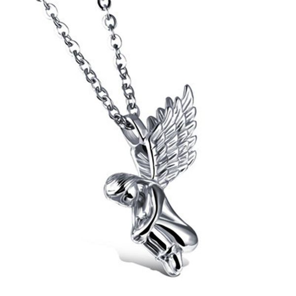 pendant necklaces mini hip-hop angel necklace cool collar fashion alloy beauty christmas gift for friend, Silver
pendant necklaces mini hip-hop angel necklace cool collar fashion alloy beauty christmas gift for friend, Silver