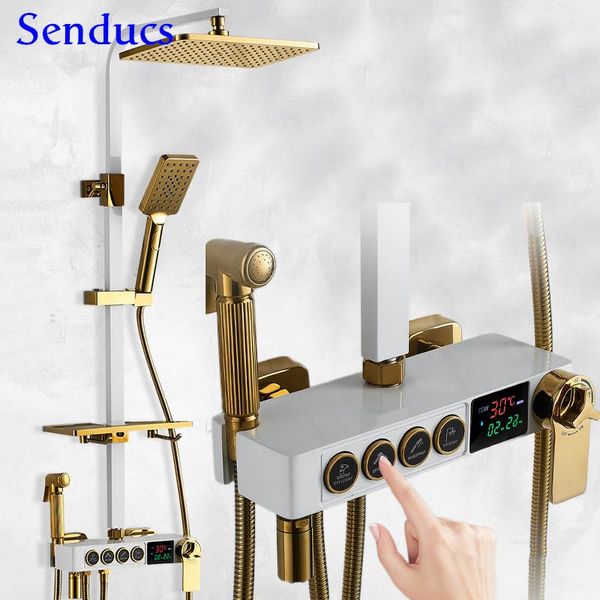 bathroom shower sets digital set senducs white gold thermostatic system faucets rainfall head solid brass bathtub tap
bathroom shower sets digital set senducs white gold thermostatic system faucets rainfall head solid brass bathtub tap