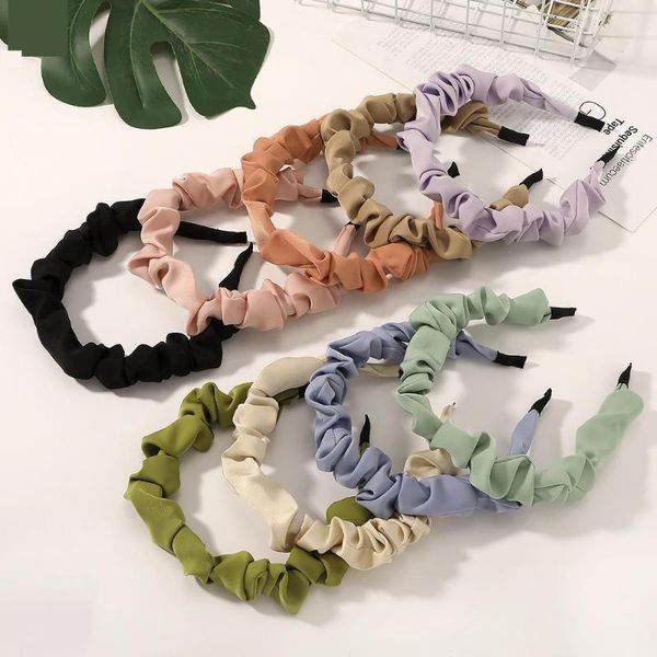 hair accessories girl pure color satin pleated band, small fresh headband, simple pressed hairpin headdress, Slivery;white
hair accessories girl pure color satin pleated band, small fresh headband, simple pressed hairpin headdress, Slivery;white