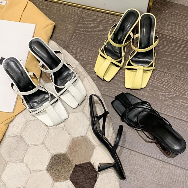 women slippers square toe thin belt slides shoes ladies fashion high heels pumps for woman, Black
women slippers square toe thin belt slides shoes ladies fashion high heels pumps for woman, Black