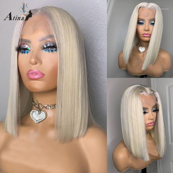 blonde colored glueless blunt cut straight bob human hair wigs for women brazilian preplucked hd transparent wig 130 density1, Black;brown
blonde colored glueless blunt cut straight bob human hair wigs for women brazilian preplucked hd transparent wig 130 density1, Black;brown