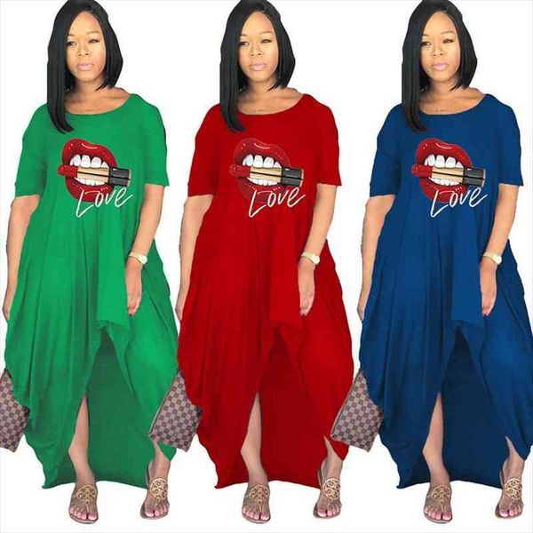 plus size s-4xl women dresses summer wholesale casual loose lip print irregular slip hem fashion maxi dress dropshipping, Black;gray
plus size s-4xl women dresses summer wholesale casual loose lip print irregular slip hem fashion maxi dress dropshipping, Black;gray