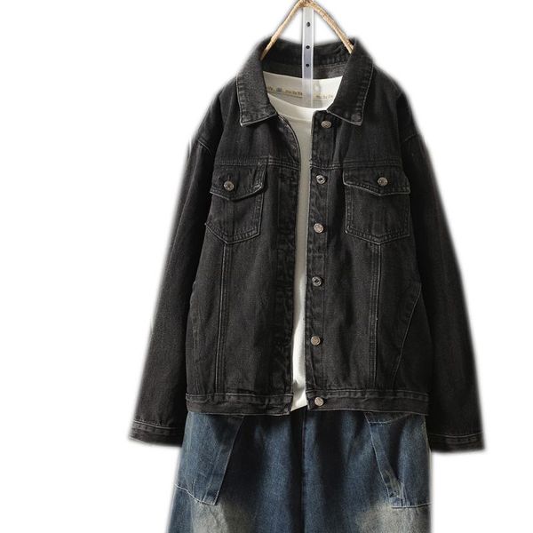 women denim jacket outwear turndown collar korean style big loose for spring autumn fashion casual retro vintage b01042108 women's jack, Black;brown
women denim jacket outwear turndown collar korean style big loose for spring autumn fashion casual retro vintage b01042108 women's jack, Black;brown