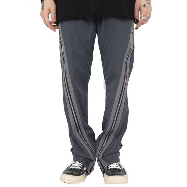 men's jeans brand fashion zipper spliced flare pants mens high street washed retro loose casual hip hop trousers for male, Blue
men's jeans brand fashion zipper spliced flare pants mens high street washed retro loose casual hip hop trousers for male, Blue