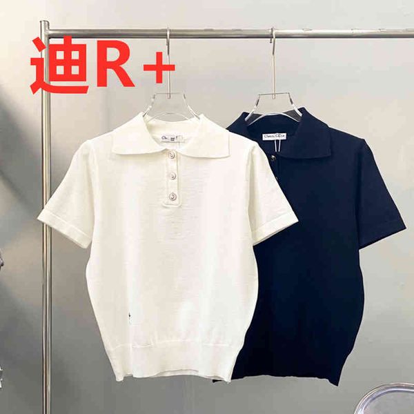 2022 factory wholesale new chaodi r + summer bee embroidered polo shirt cool and breathable short sleeve lapel knitted t-shirt for women, White
2022 factory wholesale new chaodi r + summer bee embroidered polo shirt cool and breathable short sleeve lapel knitted t-shirt for women, White