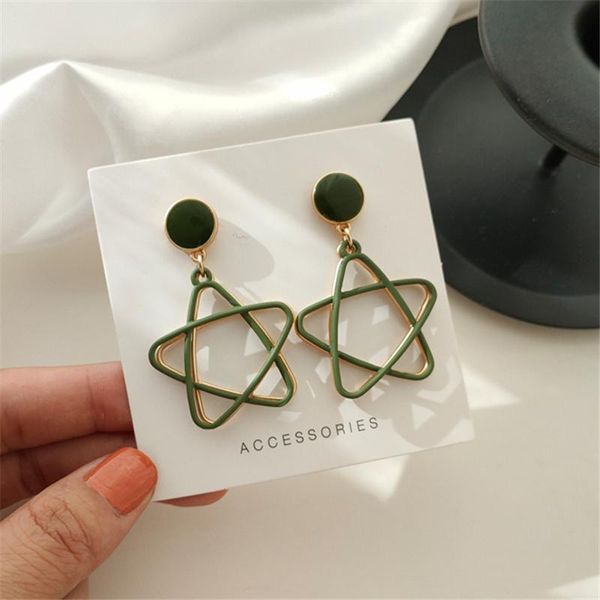 stud trends personality creative geometric hollow five-pointed star pendant fashion women's earrings wedding gift jewelry wholesale, Golden;silver
stud trends personality creative geometric hollow five-pointed star pendant fashion women's earrings wedding gift jewelry wholesale, Golden;silver