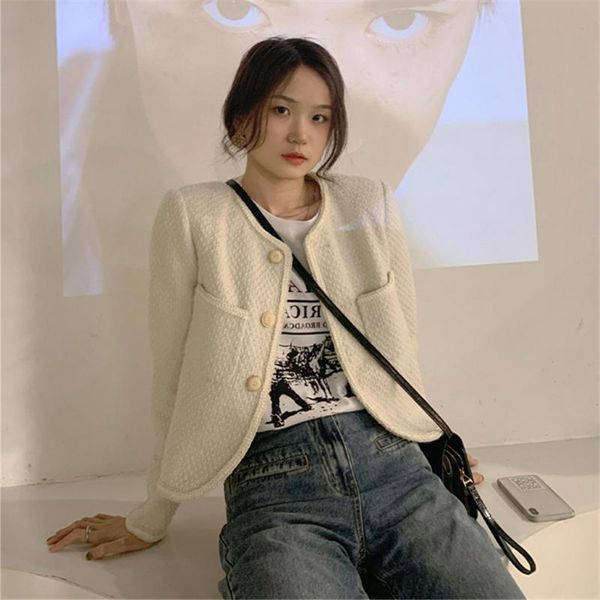 women's jackets little fragrant wind jacket 2021 spring and autumn french heavy industry wool white top, Black;brown
women's jackets little fragrant wind jacket 2021 spring and autumn french heavy industry wool white top, Black;brown