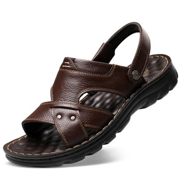 sandals classic men soft comfortable summer genuine leather casual shoes roman style beach slippers, Black
sandals classic men soft comfortable summer genuine leather casual shoes roman style beach slippers, Black