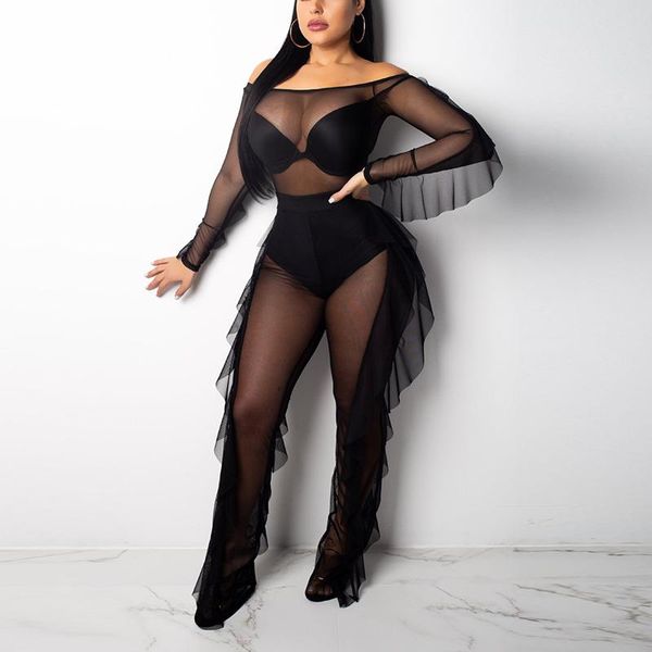 women's jumpsuits & rompers womens two piece sets 2021 mesh jumpsuit bodysuit set long sleeve off shoulder see through bodycon, Black;white
women's jumpsuits & rompers womens two piece sets 2021 mesh jumpsuit bodysuit set long sleeve off shoulder see through bodycon, Black;white