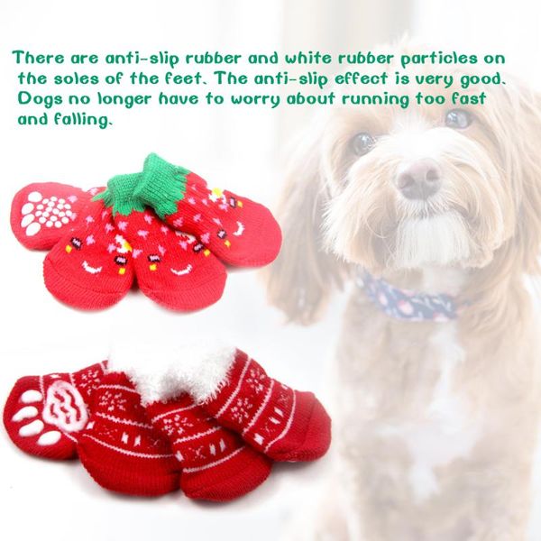 dog apparel 4 pcs christmas warm cat pet socks with non-slip bottom shoes supplies
dog apparel 4 pcs christmas warm cat pet socks with non-slip bottom shoes supplies