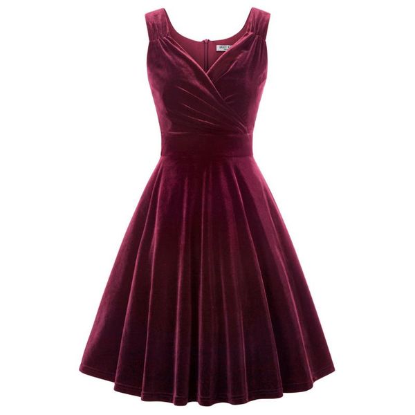 casual dresses women's velvet dress solid sleeveless surplice v-neck flared a-line elegant ruched knee length evening party, Black;gray
casual dresses women's velvet dress solid sleeveless surplice v-neck flared a-line elegant ruched knee length evening party, Black;gray