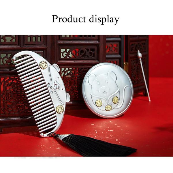 other genuine s999 sterling silver hair comb prosperous wealthy mouse practical high-end retro style silverware gift, Slivery;golden
other genuine s999 sterling silver hair comb prosperous wealthy mouse practical high-end retro style silverware gift, Slivery;golden